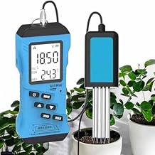 7 in 1 Digital Soil Tester for Soil Fertility Test, Portable Analyzer with Backlight for NPK, pH, Moisture, Conductivity & Temperature, for Lawn, Farm & Indoor Cultivation