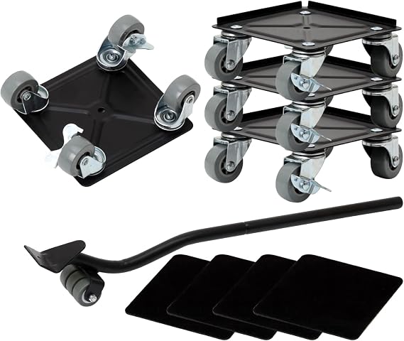 Furniture Movers with Wheels & Furniture Lifter Set, 360 Rotation Wheels Double Bearing Roller Mute,Easy to Moving Heavy Furniture