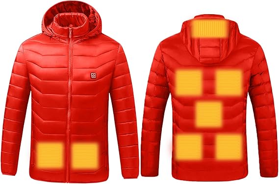 Heated Jacket for Men Women 21 Heating Zones Hooded Heated Jacket Unisex Softshell Jacket Warm Thermals Winter Coat