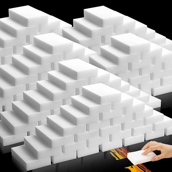 Melamine Sponge, 100Pcs+50Pcs+25Pcs,175pcs in total, Magic Sponge Eraser, Durable Cleaning Foam, Premium Scrubber Pads, for Sinks, Kitchen, Bathroom, Wall, Glass, Shoes, Multi-Purpose Powerful Sponge.
