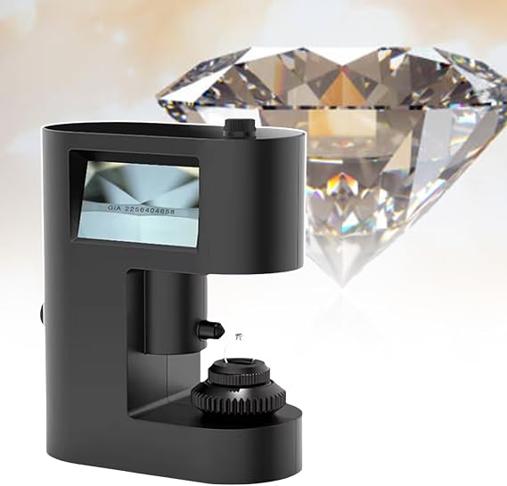 Diamond Inscription Viewer, Diamond Waist Code Microscope, With Led Fill Light And Dual Screen Display, For Diamond Testing, Textile Industry,110V