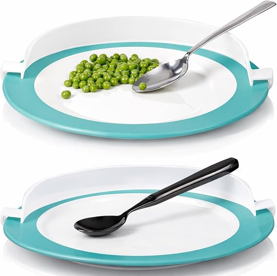 Vive Plate Guard (2 Pack) - Adaptive Equipment No Spill Guards for Eating