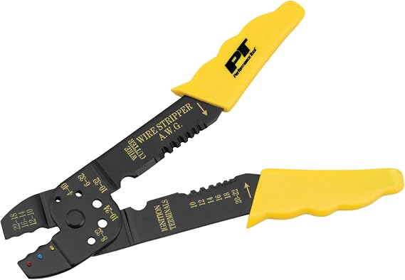 Performance Tool W190C Wire Crimper Stripper Cutter with Terminals