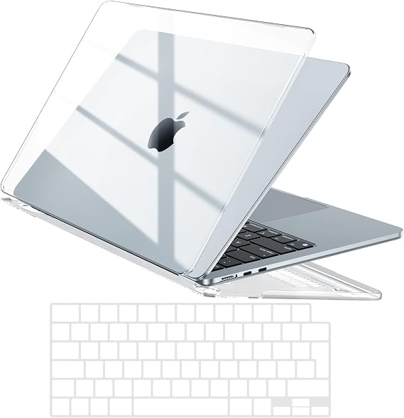 EooCoo for MacBook Air 13 inch Case M5-M2, Keyboard Cover Crystal Clear