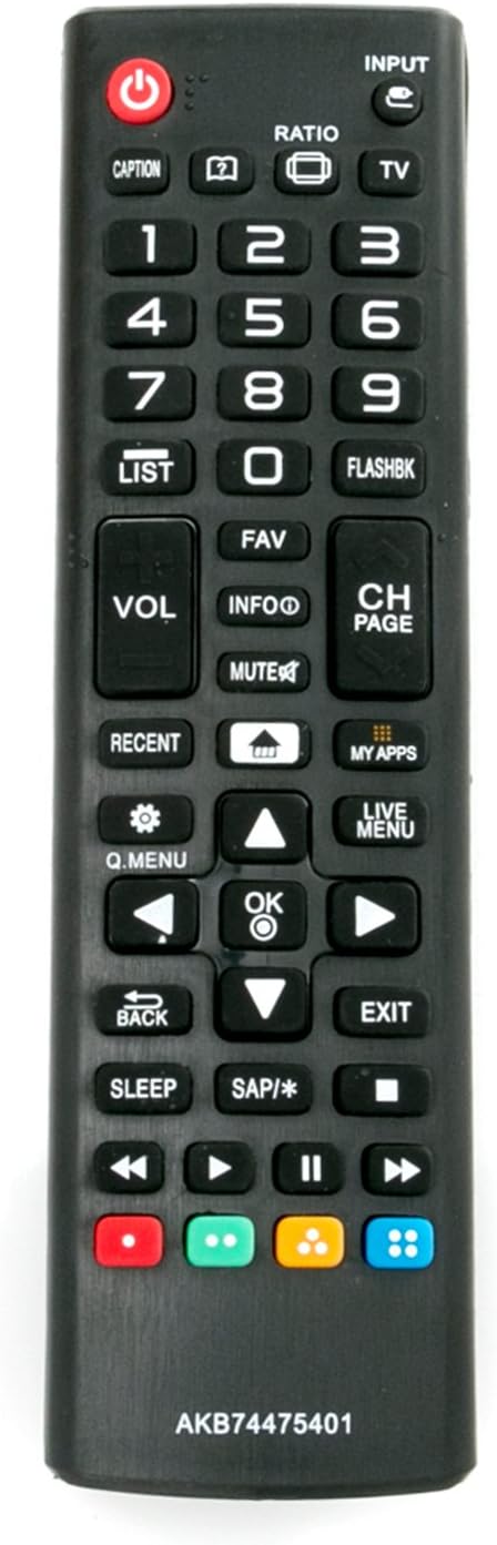AKB74475401 Replace Remote fit for LG TV 55UF6430 49UF6490 55UF6450 65UF6450 49UF6400 43UF6430 55UF6790 49UF6430 65UF6790 43UF6800 49UF6800 55UF6800 65UF6800 43UF6900 49UF6900 60UF7300 70UF7300