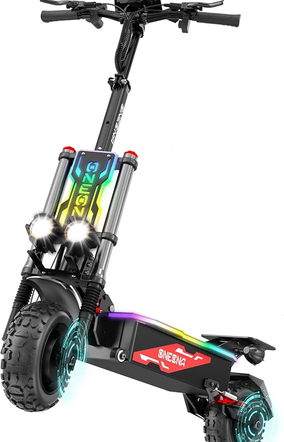 ONECNA 5600W Electric Scooter Adults,Dual Motor 50MPH Fast E-Scooter, 60V 33Ah Battery 60 Miles Range, 11" Off-Road Tires,UL2272 Certified