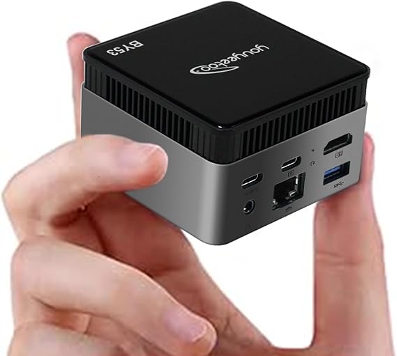 WayPonDEV BY53 Mini Computer Intel Alder Lake N150, Mini PC Windows 11 Pro, LPDDR5 RAM, M.2 SSD 2242 SATA, Support Dual Screen 4K, WiFi5/BT5.0 (12GB RAM+256GB SSD)
