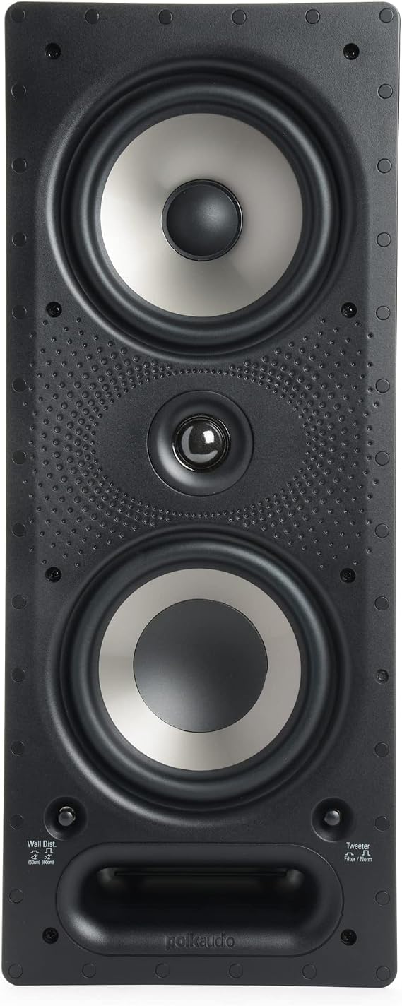 Polk Audio 265-RT 3-way In-Wall Speaker, The Vanishing Series, Black
