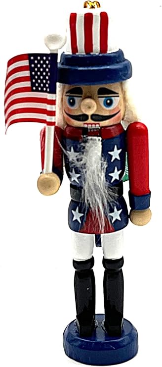 Kurt S. Adler American Flag Nutcracker Christmas Tree Ornament C6197 New