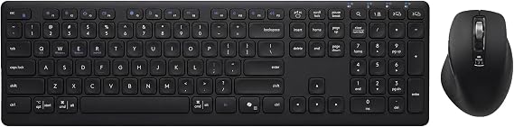 Wireless Keyboard and Mouse Combo, Multi-Device, Silent (Black)