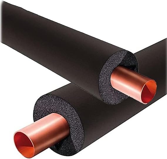 Copper water pipe insulation tubing 1/4" 1" 1-1/4" 1-1/2" 2" 2-1/2" 3" 3-5/9" Black Foam Pipe Flexible Foam Tube for handle grip support, Freeze Protection Heat Preservation Insulated ( Size : 0.35"-I