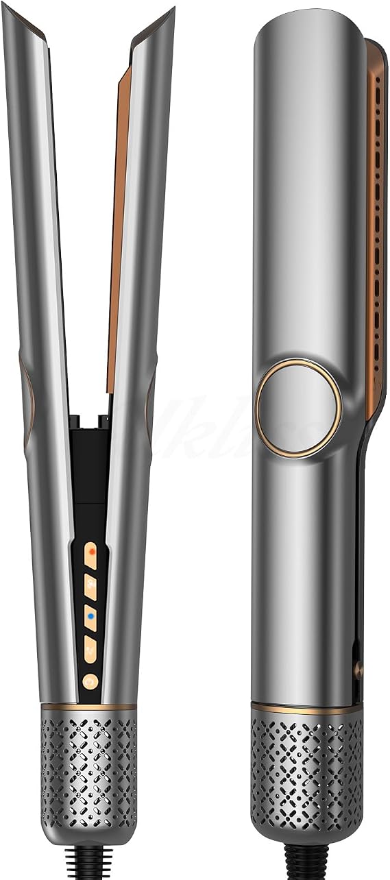 Airflow 2-in-1 Hair Straightener - Smart Moisture Detection, Negative Ions, No Preheat, Lightweight Design