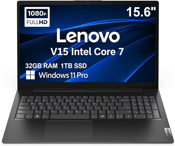 Lenovo Laptop V15, Intel Core 7-240H, 32GB DDR5, 1TB SSD, Windows 11 Pro