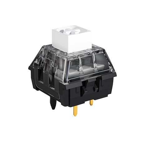 Kailh Box White V2 Keyboard Switch 5 Pin 45gf Clicky Prelube Gold Plated Spring Dustproof Waterproof Switch for Mechanical Gaming Keyboards10pcs