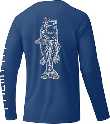 Palmyth Mens Fishing Shirts Long Sleeve Sun Protection Shirts UPF 50 Rash Guard T-Shirt Tee