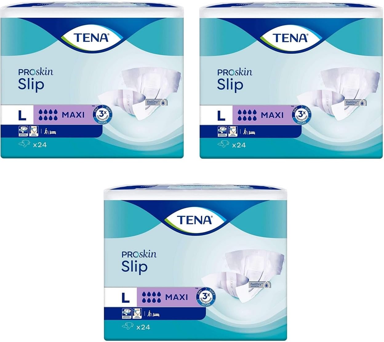 TENA-Premium Maxi 8 Drops Large Diaper Large 72 Pieces