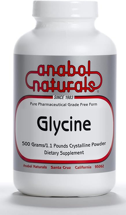 Anabol Naturals Glycine 500 gram Pure crystalline Free Form Powder (1.1 Pound)
