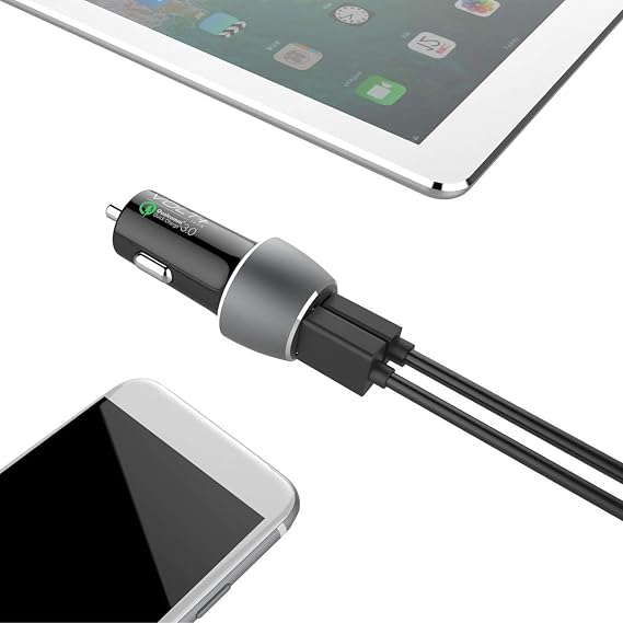 PRO 33 Watt Car Kit Compatible with Bose Frames Alto Plus Data, Durable Quick Adaptive Fast Charging Dual USB-C/MicroUSB Long 4ft Cables