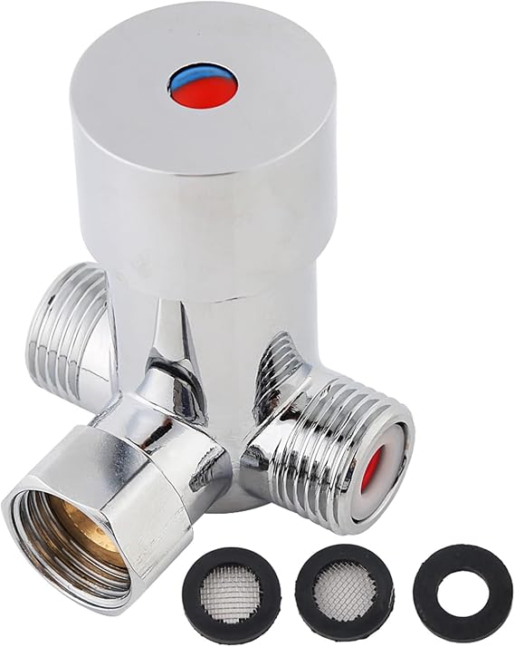 Touchless Bathroom Faucet Thermostatic Mixer Valve Solid Brass Automatic Sensor Faucet Hot & Cold Water Control