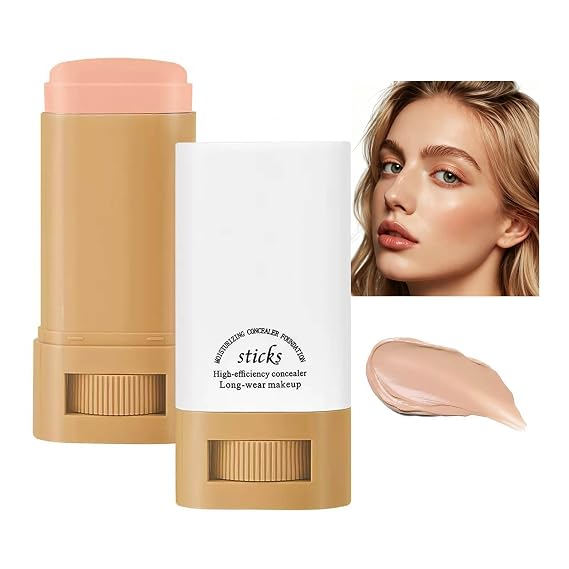 Hydrating Full Coverage Foundation Stick - Long-Lasting Matte Concealer for Face & Contour - Buildable Creamy Formula for All Skin Tones (05#)