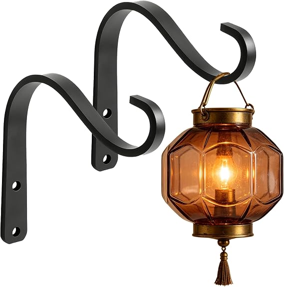 2 Pcs Hanging Basket Brackets Outdoor,Small Hanging Basket Hooks Hanger