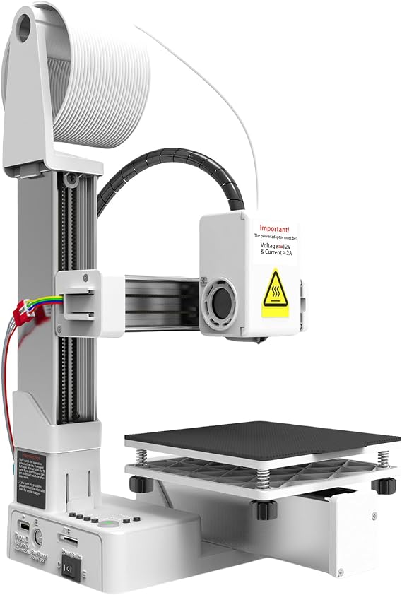 Quiet 3D Printer Lightweighted Entry Leveled Printer for Beginners Featuring Simple Button Print Control