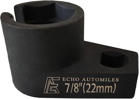 Offset Oxygen Sensor Socket, 3/8 Inch Drive, 7/8 Inch (22mm), Universal Fit for Most Cars, Wire Gate Access, Prevents Wire Damage, Designed for Catalytic Converter Oxygen Sensor Removal