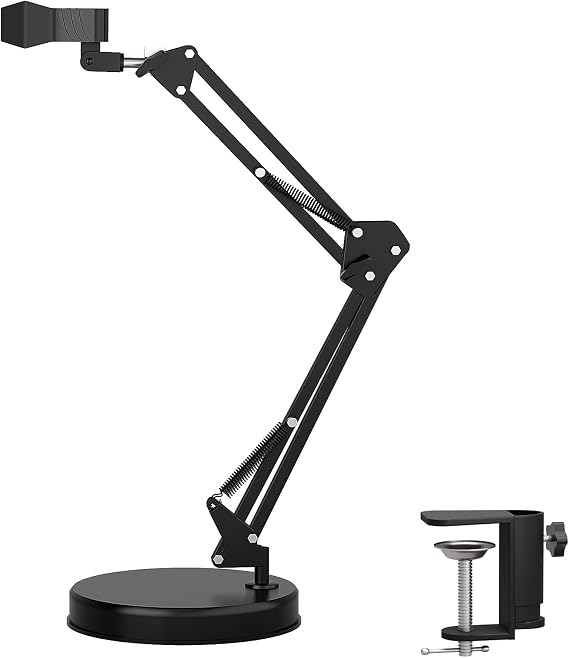 Max 21inch Height Universal Stand, Height 0-21in Adjustable Digital USB Microscope Stand for Max Diameter 6cm USB Digital Wireless WiFi Microscope Camera Come with Table Clamp