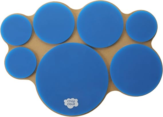 Drum Practice Pad - Compact Multi-target Drumming Practice Pad for Pattern and Phrasing Development - Standard Drum Kit Layout - 7 Silent Pads with Perfect Rebound