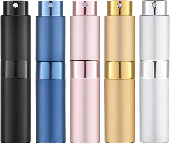 Bolivia's Mini Sprey Şişesi, Premium Kalite 5'li Set, Sızıntı Önleyici Tasarım, Seyahat ve Günlük Kullanım için İdeal, Parfüm ve Sıvı Ürünler için Yeniden Doldurulabilir Sprey Şişeleri