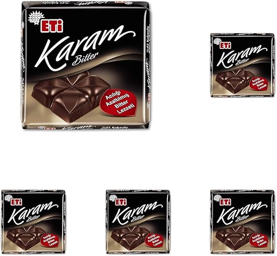 Eti Karam%45 Kakaolu Bitter Çikolata 60 g 5li paket