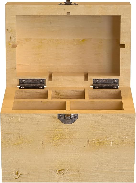 Gemtone Handmade 5 Slotted Wooden Storage Box for Gold, Silver, and Platinum Jewelry Testing Acids