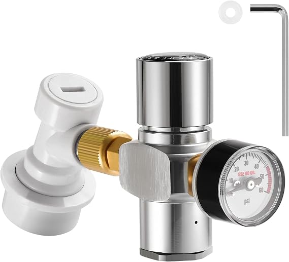 Mini Keg Co2 Regulator 0-60 PSI Portable Corny Keg Regulator
