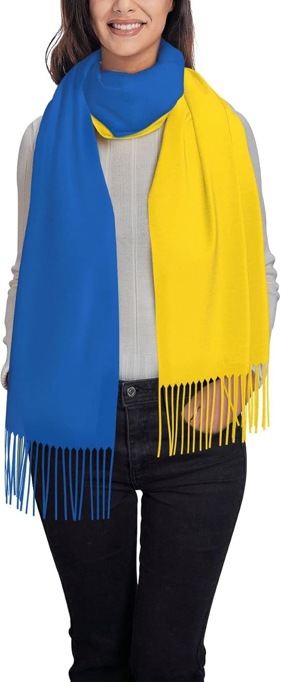 TZT Flag of Ukraine Scarf For Women and Men Winter Warm Scarves Large Shawl Wrap Shawl Gifts