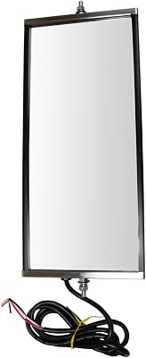 Replacement Heated Door Mirror with Turn Signal - Driver Side West Coast Style - Manual Adjustment - fits 1987-2004 Mitsubishi Fuso FE