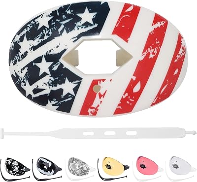 Football Mouth Guard with Strap, Breathable MouthGuard for Youth and Adults, Teeth and Lip Protector