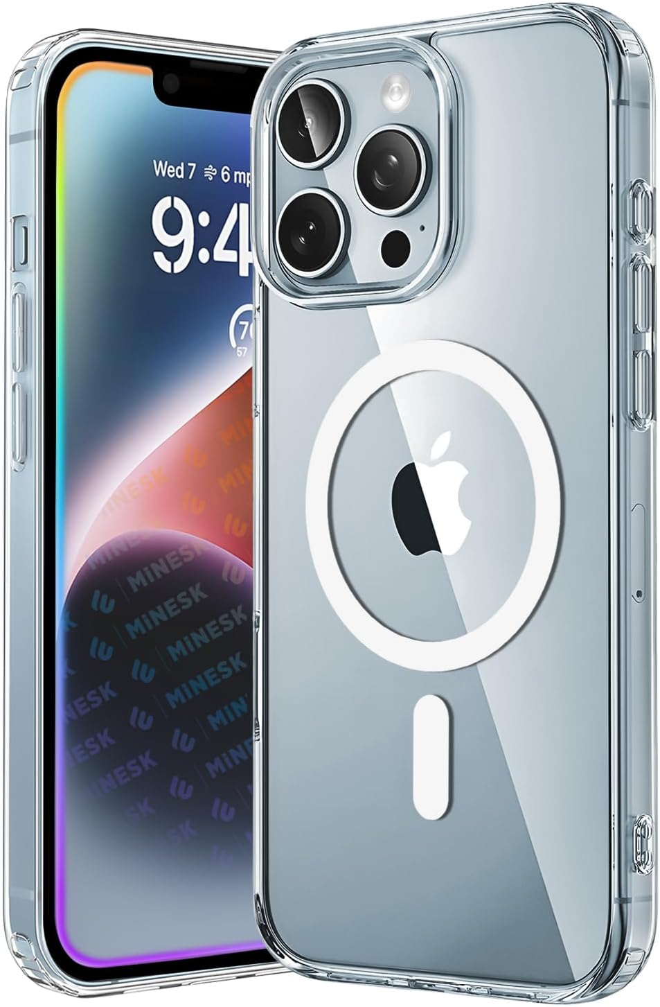 Origin Series Premium Quality Magsafe Compatible Case for Minesk iPhone 13 Pro Max Crystal Clear Super Transparent Material and Thinned 3D True Magnetic Circle 13 Pro Max