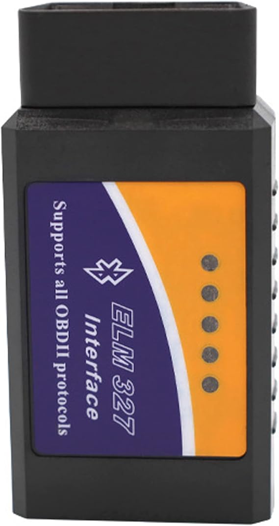 OBD2 Diagnostic Device Car Fault Diagnostic Device, ELM327 OBD2 Scan Tool, Apply to iPhone, iPad, IOS/Android/Windows, Easy Installation, Check Car ECU Information with App Bluetooth Connectivity