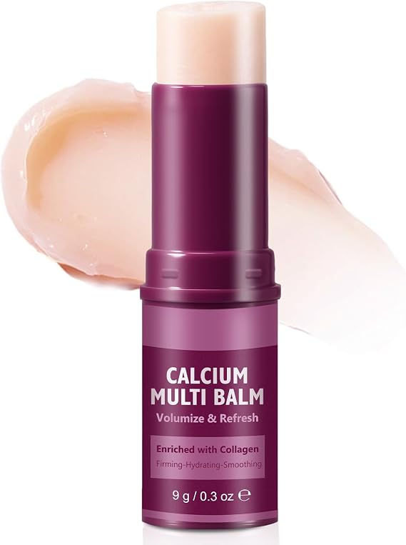 Calcium Volume Multi Balm Stick – Firming & Anti-Wrinkle Calcium Balm Stick with Collagen, Shea Butter & Natural Oils – Skincare for Hydrating, Lifting & Nourishing Eyes, Face, Neck & Lips, Por