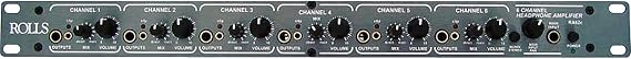 rolls RA62C 6-Ch Pro Headphone Amp 1U