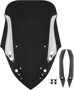Motorcycle Windshield Windscreen for NMAX 125 155 NM-X 2021-2024 Front Fly Screen Wind Visor Deflector, Black