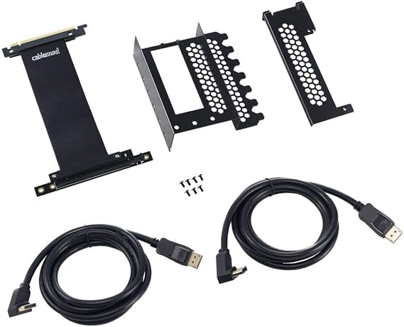 CableMod Vertical PCI-e Bracket (Black, 2 x DisplayPort)