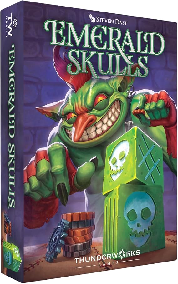 Emerald Skulls | Dice Game with Real-time Betting | Push Your Luck Strategy Board Game | Fast Action Casino-style Group Play | Family Game for 1-6 Players, Ages 14+, 30-45 Minutes byThunderworks Games