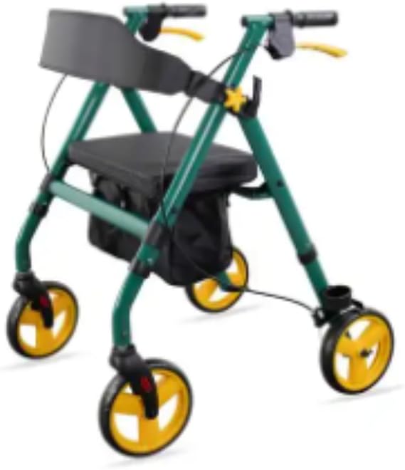 Sanycasa Foldable Rollator Walker with Seat
