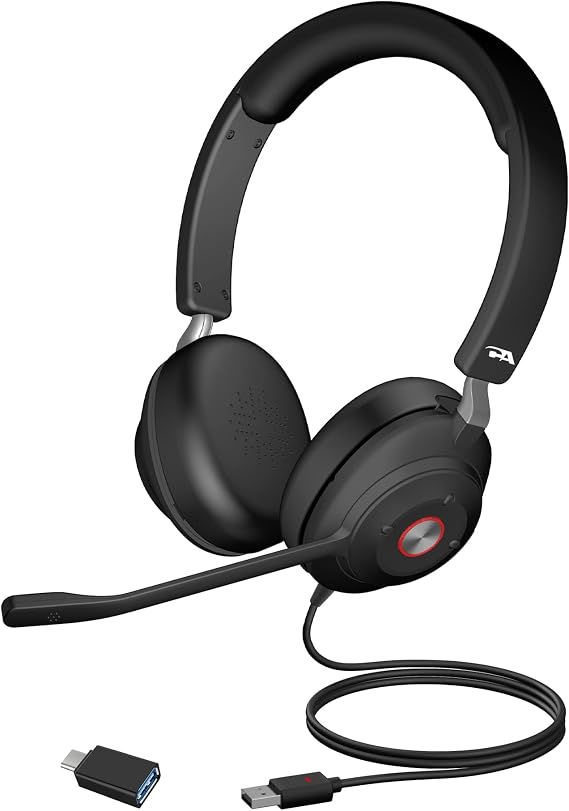 Cyber Acoustics HS-2000 USB Headset, UC Optimized, Earcup Controls