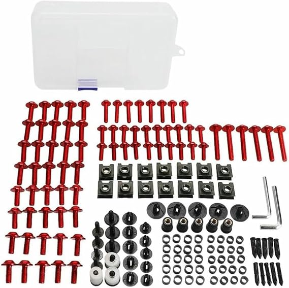 177PCS Bolts Kit Motorcycle Complete for Honda CRF230F XR230 XR250 XR400 CRF 230F XR 250 230 Full Fairing Bolts Kit Fairing CIips Nuts Screws Steel