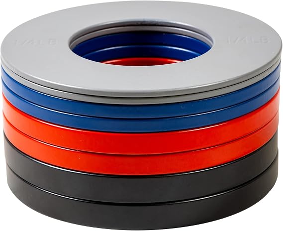 Serious Steel Fitness Fractional Plates Calibrated Olympic Change Plate (Complete Set - 0.25, 0.50, 0.75, 1.0 lbs Pairs - Total 5 lbs Set)