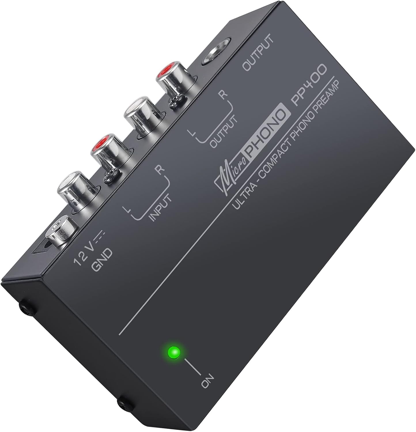 LiNKFOR Phono Preamplifier PP400 Phono Preamp Preamplifier with Certified Power Adapter Turntable Pre amp Metal Shell RCA Input and Output Phono Preamplifier for Turntable Pre Amps for Turntables
