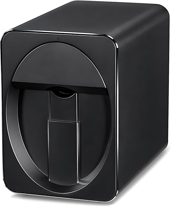 Nail Art Printer Nail Printer Machine 3D Digital Nail Art Intelligent Touchscreen Nail Art Printer, 1000+ Designs, Salons or Home Black