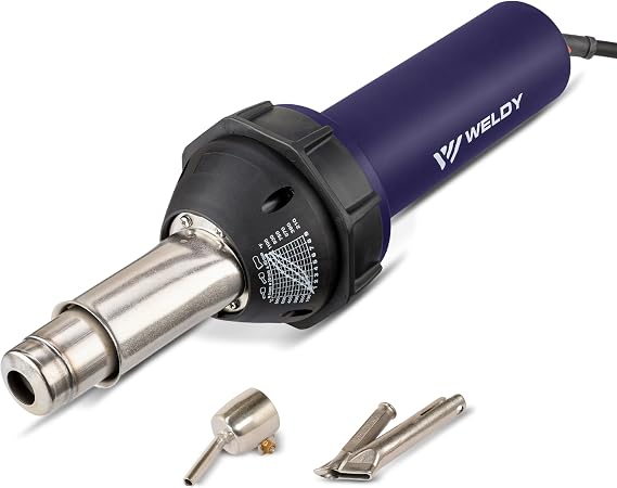 Weldy Energy HT1600 Plastic Welding Kit 120V 1600W Hot Air Welder for HDPE PP PVC | Professional Tank Pipe Liner Repair Tool with Speed & Pipe